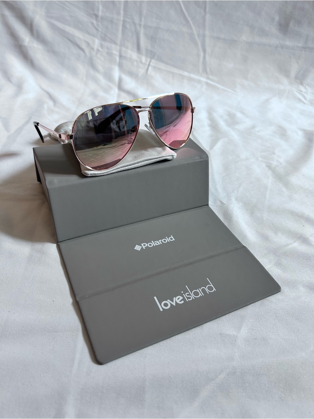 Polaroid Love Island Mirrored Aviator Sunglasses
